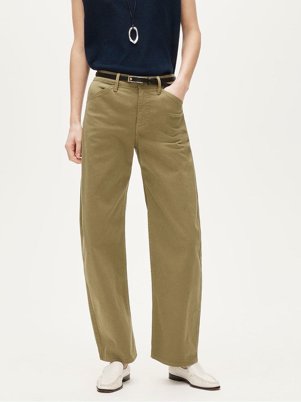 J. Crew Olive Wide-Leg Women's Jeans